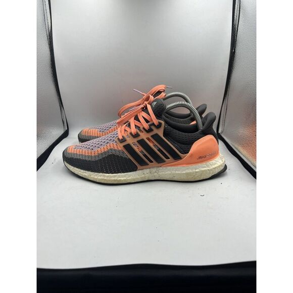 Adidas Ultra Boost Peach Pink Sun Glow Grey Running Shoes AQ5166 Wmns 8 Mens 6.5 - Picture 1 of 7